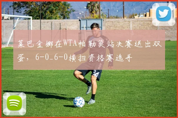 莱巴金娜在WTA帕勒莫站决赛送出双蛋，6-0_6-0横扫资格赛选手
